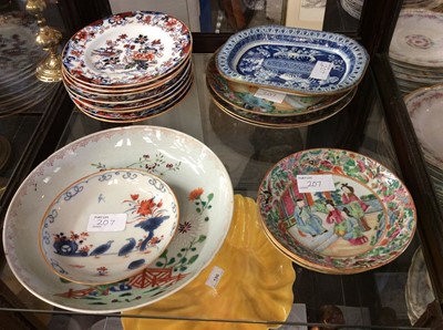 Lot 207 - 19th century Chinese Canton porcelain plates and decorated china