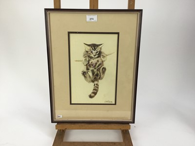 Lot 38 - Charles Clifford Turner, watercolour of a cat