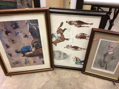 Lot 357 - Quantity of pictures and prints, including Frankie Dettori's Magnificent Seven