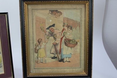 Lot 1022 - Isaac Cruickshank (1789-1856) hand coloured etching, A Muddy, A Sketch in Bond Street, published S W Fore's. 1800. 25.5 x 36cm, framed