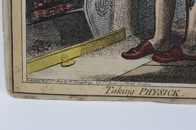 Lot 1033 - James Gillray (1756-1815) two hand coloured etchings, Charming Well Again, published H. Humphrey 1804, 26 x 21cm