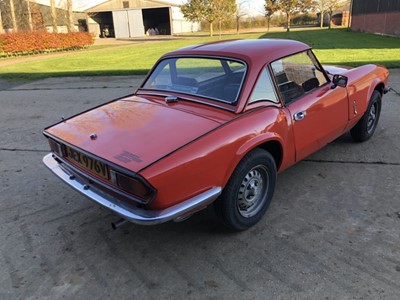 Lot 1986 - 1979 Triumph Spitfire 1500, finished in Orange with vinyl and hounds tooth check cloth interior, Reg. No. JEX 976V