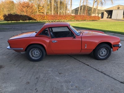 Lot 1986 - 1979 Triumph Spitfire 1500, finished in Orange with vinyl and hounds tooth check cloth interior, Reg. No. JEX 976V