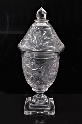 Lot 141 - 19th century cut glass bonbonnier