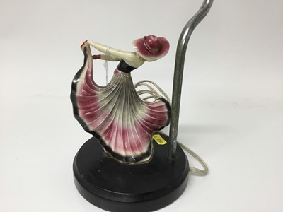 Lot 2411 - Art Deco Figural lamp Base of a woman