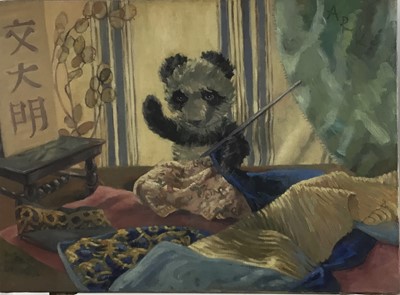 Lot 3 - Alice Rebecca Kendall (1922-2011) oil on canvas, Toy Panda, signed  
N.B. Alice Rebecca Kendall was the President of the Royal Society of Women Artists
