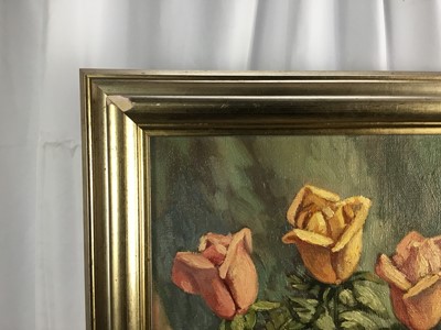 Lot 1 - Alice Rebecca Kendall (1922-2011) oil on canvas, Still life of roses, signed  
N.B. Alice Rebecca Kendall was the President of the Royal Society of Women Artists