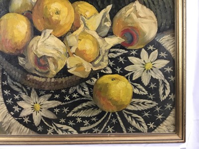 Lot 2 - Alice Rebecca Kendall (1922 - 2011), oil on canvas, still life of fruit, signed  
N.B. Alice Rebecca Kendall was the President of the Royal Society of Women Artists