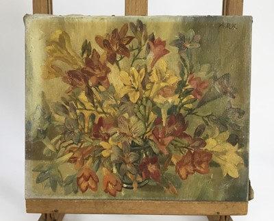 Lot 8 - Alice Rebecca Kendall (1922-2011) oil on canvas, flower group,  N.B. Alice Rebecca Kendall was the President of the Royal Society of Women Artists