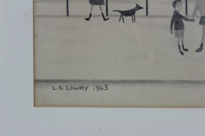 Lot 986 - Manner of L. S. Lowry, pencil drawing