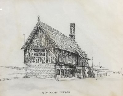 Lot 50 - John Western (20th century), pencil  'Aldeburgh, Moot Hall'