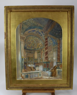 Lot 1267 - Sir William Emerson (1843-1924) pair of watercolours, interiors 
Sir William Emerson FRIBA (3 December 1843 – 26 December 1924) was a British architect, who was President of the Royal Institute of...