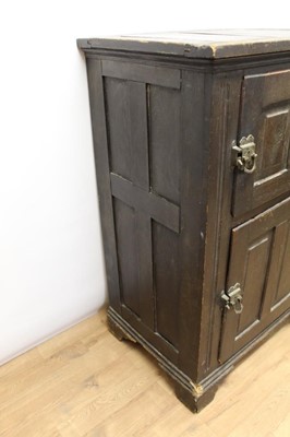 Lot 1391 - 19th century oak meat cupboard