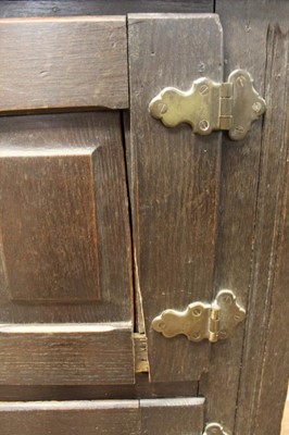 Lot 1391 - 19th century oak meat cupboard