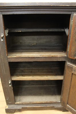 Lot 1391 - 19th century oak meat cupboard