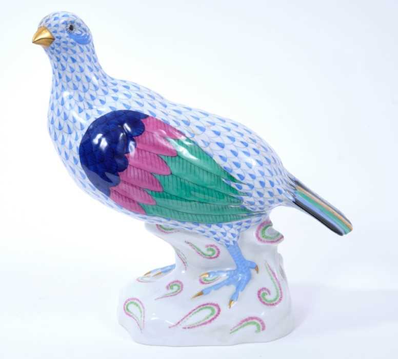 Lot 109 - Herend porcelain model of a partridge,