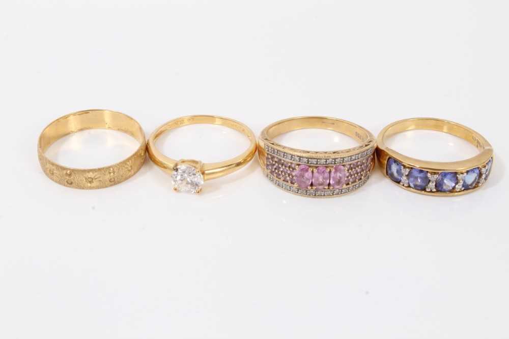 Lot 58 - Four 18ct gold dress rings