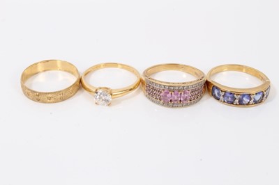 Lot 58 - Four 18ct gold dress rings