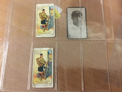 Lot 1567 - Cigarette Cards - Edwards, Ringer & Bigg 1897. Easter Manoeuvres of our Volunteers. Set of three cards. Together with R & J Hill Ltd 1912 - Cricketers (Blue Back) No 28 Tarrant and Auborn & Heavisi...
