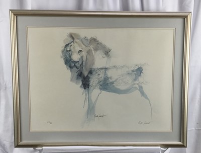 Lot 57 - Set of four Keith Joubert limited edition prints of South African Wildlife to include Lion, Lioness, Kudu and Elephant (4)