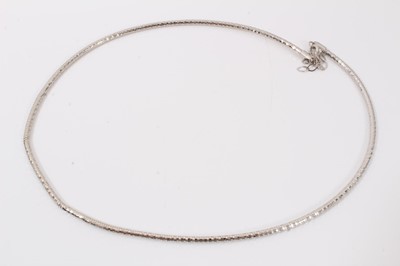 Lot 70 - Group of contemporary silver chains and bracelets