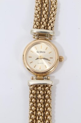 Lot 74 - 9ct gold Ca'D'oro ladies quartz wristwatch