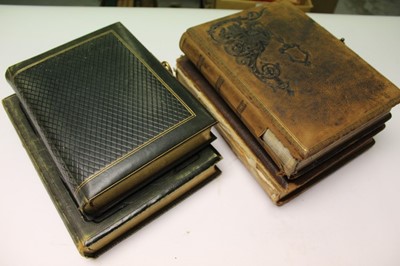 Lot 1557 - Four Victorian albums containing cabinet cards and carte de visite albums