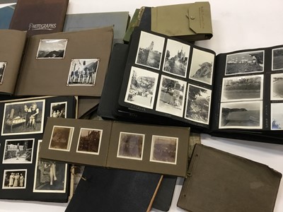 Lot 1561 - Box of various photo albums, 1910-30’s photographs include families, vehicles, sports, album of negatives with vehicles and people.