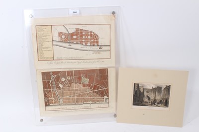 Lot 906 - Two 18th century framed plans for rebuilding the City of London after the great fire