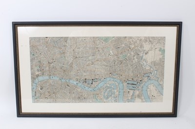 Lot 909 - 1885 map of London from Bacons Geographical Establishment