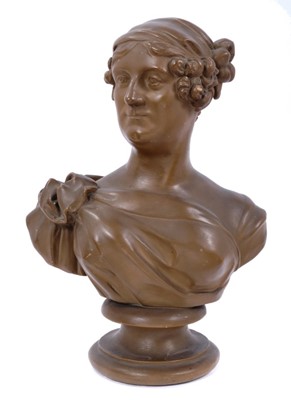 Lot 808 - Lucius Gahagan (d. 1866) plaster bust of a lady