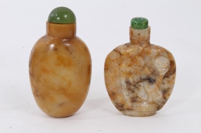 Lot 781 - Large collection of Chinese snuff bottles, in hardstone, glass and wood. (15)