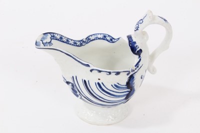 Lot 176 - A Derby blue and white Dolphin Ewer, circa 1780