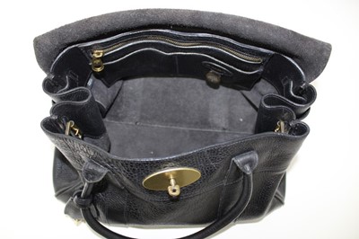 Lot 2153 - Genuine Mulberry black leather Bayswater handbag