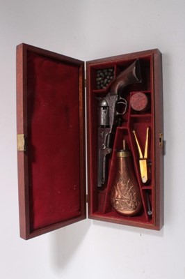 Lot 1094 - Mid-19th century Colt percussion six shot revolver with accessories in case