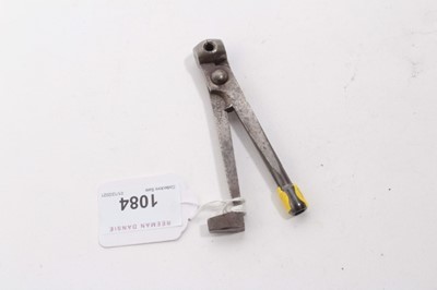 Lot 1084 - 19th century steel percussion bullet mould, stamped W.D and numbered No. 130