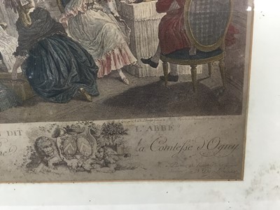 Lot 74 - Late 18th / early 19th century engraved cartoon and a Continental print