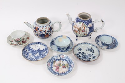Lot 219 - A group of 18th century Chinese porcelain, including a Nanking tea bowl and saucer - from a private collection