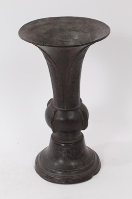 Lot 895 - Antique Chinese bronze 'Gu' vase