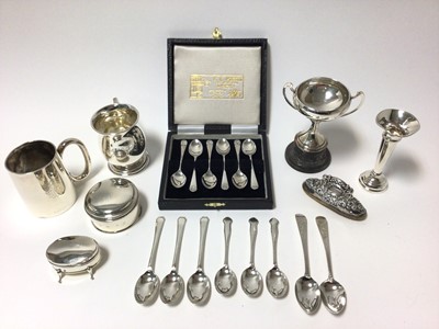 Lot 357 - Selection of miscellaneous silver and white metal