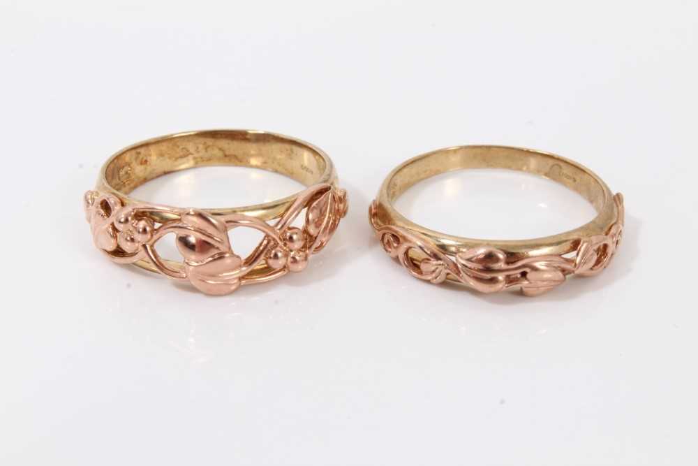 Lot 104 - Two Clogau 9ct gold Tree of Life rings