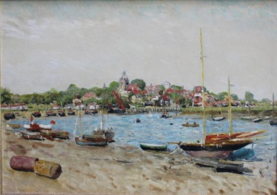 Lot 1274 - George Charlton oil view of Malden