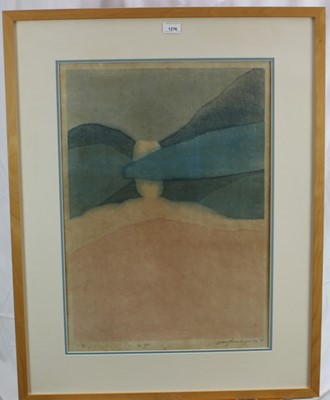 Lot 111 - Jerry Kwan, woodblock print titled Yes, signed, numbered 6/10 and dated 14th June 1972