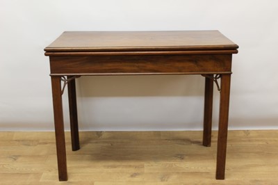 Lot 1468 - George III mahogany card table