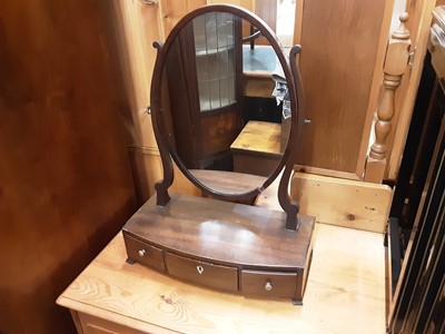 Lot 958 - Regency bowfront toilet mirror