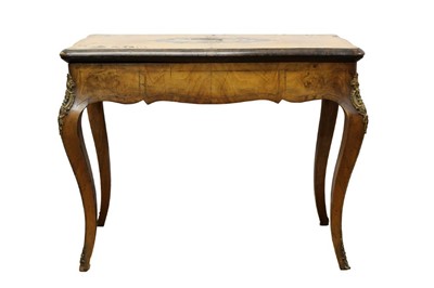 Lot 1463 - Victorian walnut and inlaid card table.