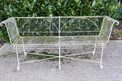 Lot 1471 - Regency style wire work bench