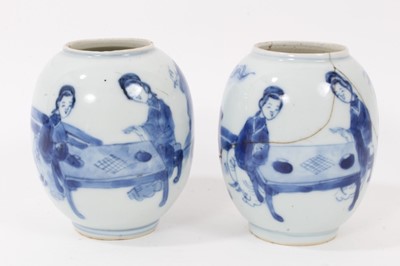 Lot 168 - Pair of Chinese blue and white vases, 18th century
