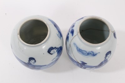Lot 168 - Pair of Chinese blue and white vases, 18th century