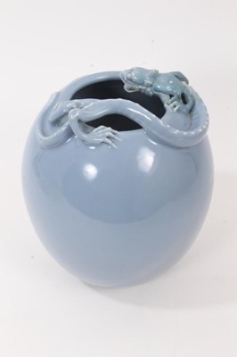 Lot 179 - Chinese clair-de-lune glazed dragon vase